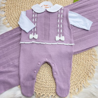  Saída de Maternidade Antonela - Branco e Lilás